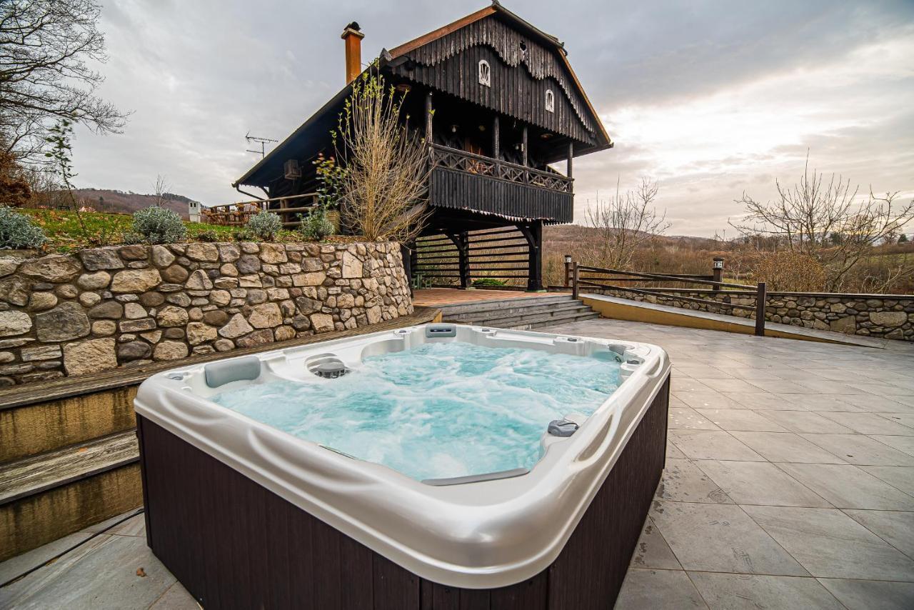 Villa Les With Hot Tub & Sauna Brezice Exterior photo